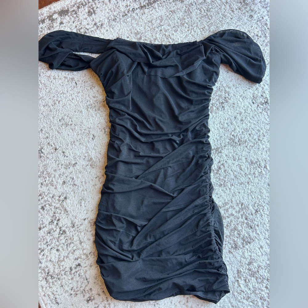Hello Molly Black Off-Shoulder Dress